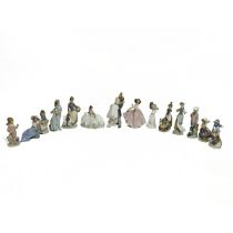 A collection of Lladro figurines to include: The Happiest Day (H 27cm; At The Ball (H 15.5cm); Sp...