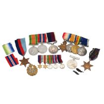 Two Medal groups with Good Conduct Medals. Set 1- WW1 & 2 group consisting of 1914-15 Star, Defen...