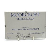 Moorcroft "Trellis" Pattern quartz mantel clock - limited edition (66/300) - 1994. Impressed Moor...