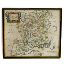 Robert Morden (c. 1650 – 1703) - Map of Hampshire, hand coloured engraving (engraved after Robert...