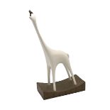 Adam Barsby cold cast sculpture "Love's Messenger", Giraffe with bird, signed limited edition (15...