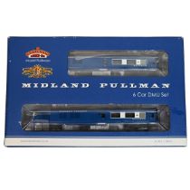 Boxed 00 gauge Midland Pullman 6 Car DMU set by Bachmann in Nanking blue (31-255DC).