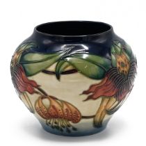 Moorcroft Anna Lily posy vase by Nicola Slaney. Copyright 1998. Height 12cm; Diameter 14cm. Shape...