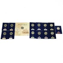 Group of fourteen (14) Change Checker carded £2 brilliant uncirculated UK coins. Includes (1) 201...
