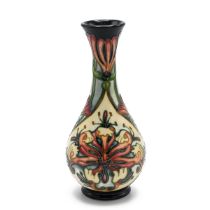 Moorcroft "Florian Dream" bottle vase by Rachel Bishop, 2005. Height 17cm, diameter 8cm.