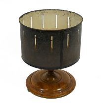 Antique boxed toy Zoetrope on Walnut base with japanned metal drum. Marked 'Wheel of Life, London...