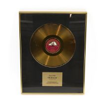 Vinyl: Framed Glenn Miller 'Little Brown Jug' Gold Record- To Commemorate 1 Million sales. W 36cm...