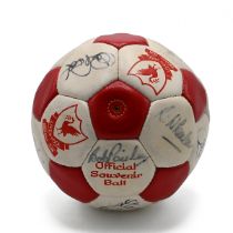 Sporting/Football interest  - An 1980's signed Liverpool football with twenty various signatures ...