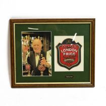 Only Fools & Horses Original TV Prop - Framed London Pride Nags Head Beer Mat signed by Roy Heath...