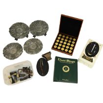 Lord Of The Rings interest -   "The Arms Of The Fellowship" set, along with a set of NLP pewter m...