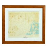 Framed Disney 101 Dalmations original Concept drawing on tracing paper by Mike Royer. COA from Pa...