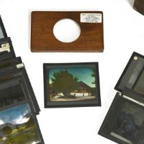 A large collection of magic lantern slides, including China, Switzerland, Austria, WWI, along wit...