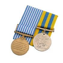 Korea Medal pair. Queen's Korea medal awarded to TPR R.J.M. Paintin Royal Armoured Corps 21182695...