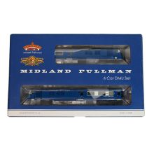 Boxed 00 gauge Midland Pullman 6 Car DMU set by Bachmann in Nanking blue (31-255DC).
