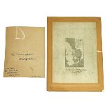 A folio of family drawings with inscriptions by the amateur artist David Veasey, brother of the R...