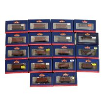 18x Boxed Brachmann 00 gauge toy Model Railway wagons. All LMS colours. (18)
