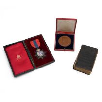 Edward VII Imperial Service Medal. Boxed with paperwork from the Home Office, Whitehall c1906 and...