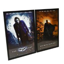 Two framed Cinema Posters for Batman 'The Dark Knight' c2008 &  'Batman Begins' c2005. Size each:...