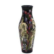 Moorcroft "Town of Flowers at Christmas" vase by Kerry Goodwin, 2010 (red dot). Shape/Size: 120/9...