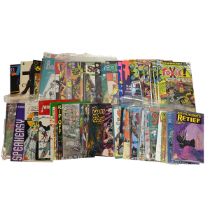 Mixed box of 134x Underground & Independant comics. Titles include: revolver, The Spirit, Toxic, ...