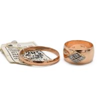 A rose gold and diamond ring, set with four round cut stones, ring size L, total gross weight app...