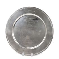 Roger Freestone Sky Sports goalkeeper of the year sterling silver salver by Asprey & Garrard. A m...