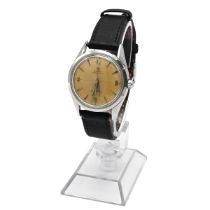 Omega Seamaster automatic wristwatch c1950s. 26mm cream coloured dial with gilt numbers, batons a...