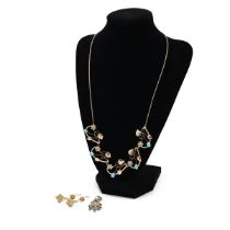 A collection of gold and turquoise set jewellery, including a 9ct rose gold and turquoise necklac...