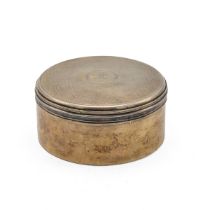A silver gilt box and associated top, the engine turned top marked for London 1836 and the base m...