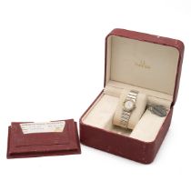 Omega Constellation ladies quartz wristwatch. Ref 1275-20. Stainless steel base with gold tone de...