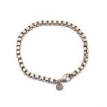 Tiffany & Co - A silver box link bracelet, approximately 19.5cm long, the circular tag stamped '9...