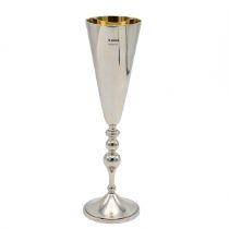 An Elizabeth II silver Champagne flute, standing on a circular stem base, London 1998, Asprey & G...