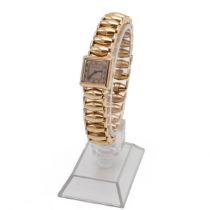 Vintage Jaeger-LeCoultre 18ct gold ladies cocktail bracelet watch with 18ct gold strap. Square ca...