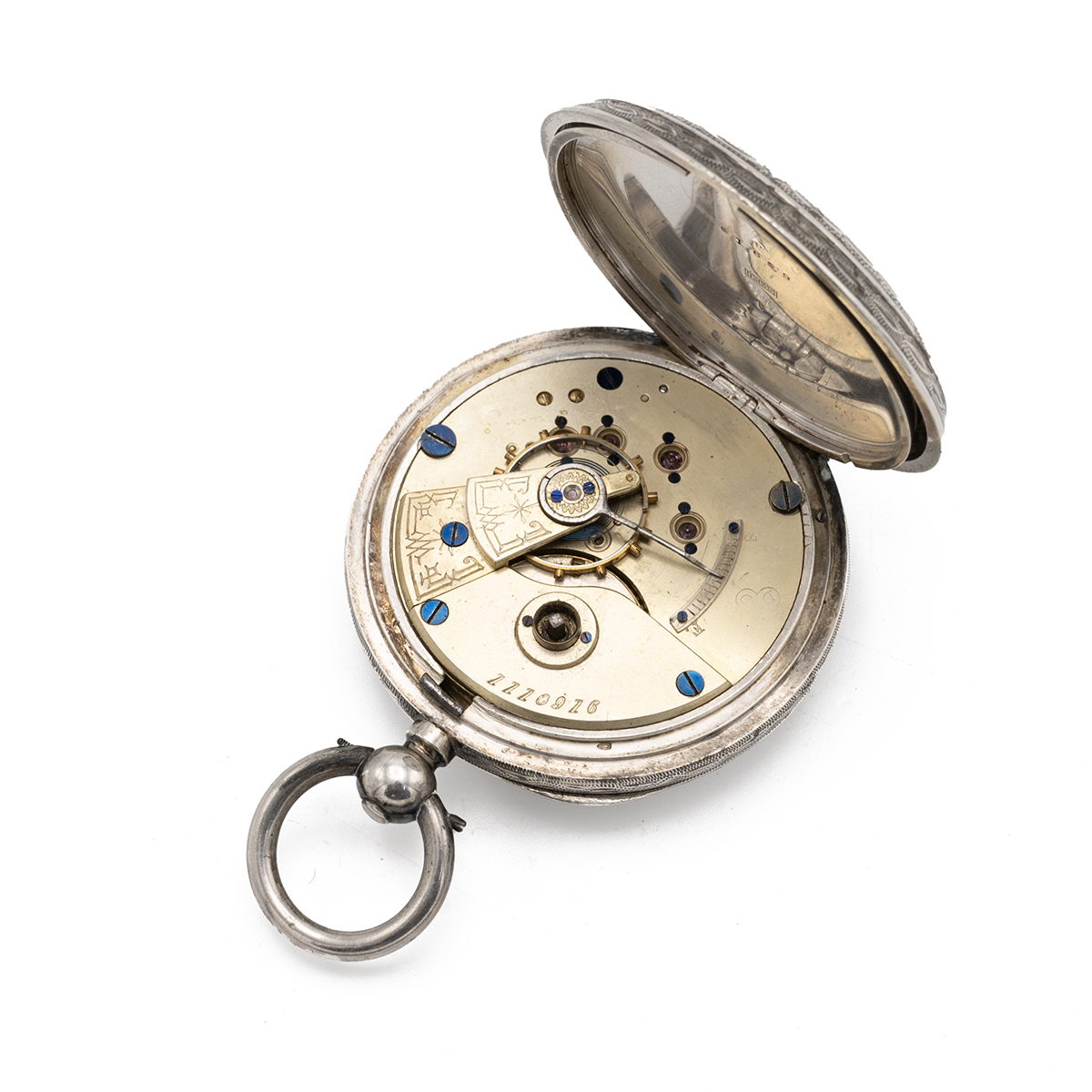 Three pocket watches. The first in a silver case with 0.935 mark above three bears indicating a S... - Bild 6 aus 6