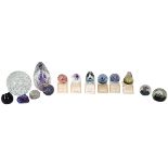 Collection of glass paperweights to include Caithness Limited Edition: Triton  (721/750) with sta...