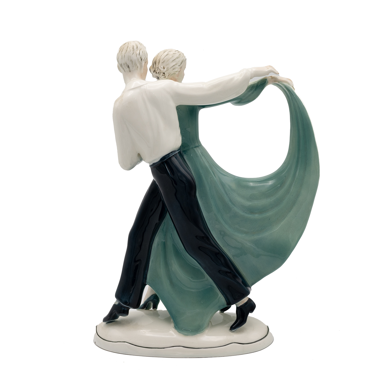 Katzhutte Hertwig & Co porcelain (Thuringia, Germany) - Dancing Couple, circa 1920 to 1930. Art D... - Image 2 of 3