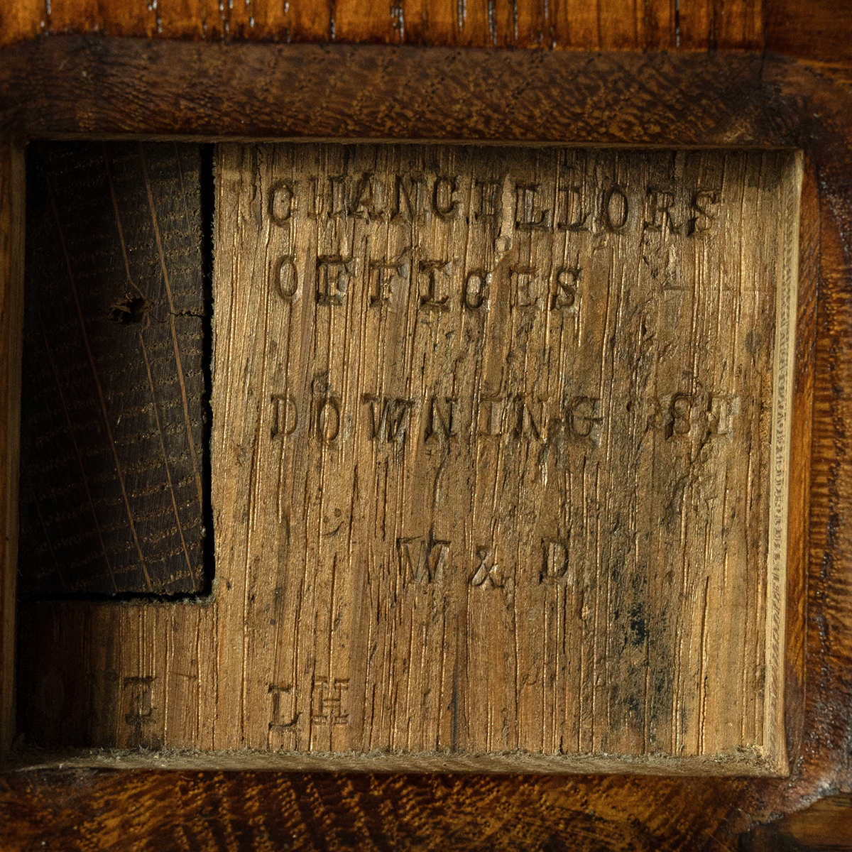 Historic interest - Antique oak filing cabinet from the Chancellor of the Exchequer's Offices, 11... - Image 4 of 4