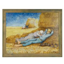 After Vincent van Gogh (1853-1890) by a 20th century hand,  La Méridienne (Rest at Noon), oil on ...