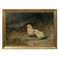 Robert Morley (1857-1941) - 'Caught Bathing', oil on board, signed 'Robert Morley' lower right, 2...