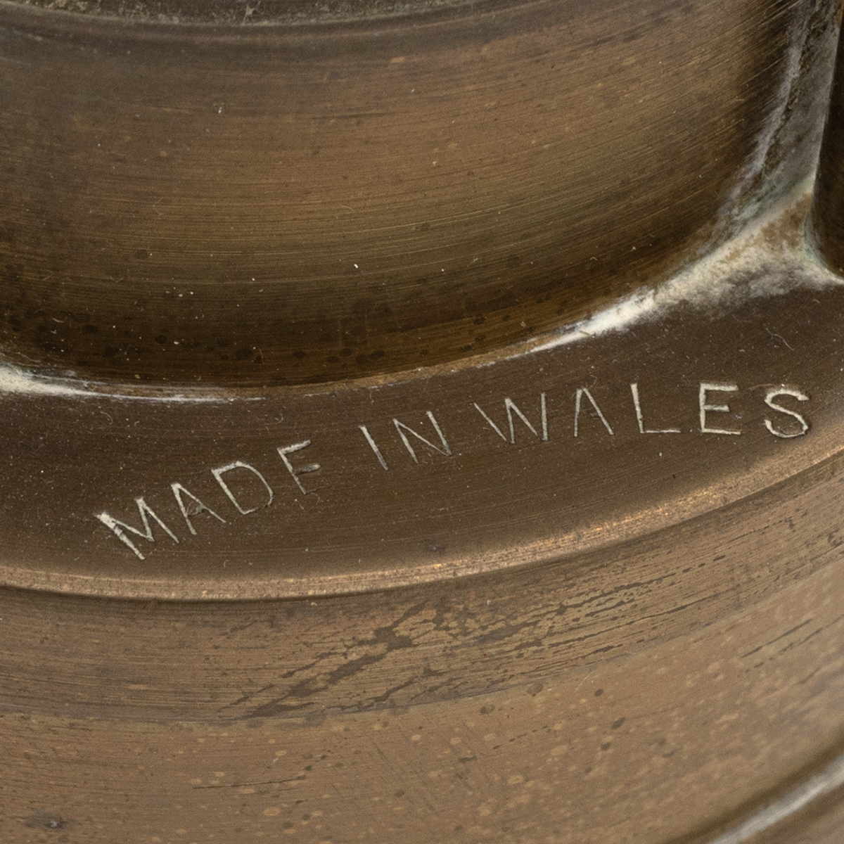 Welsh brass miner's lamp E. Thomas & Williams Ltd. 9cm diameter x 34cm high inc hanging loop. Als... - Image 3 of 3