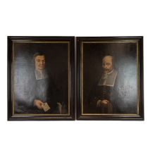 Westphalian School, 18th Century - A pair of portraits of father and son, Churchmen of the Westph...