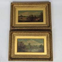 Roberto Marshall (1849-1926) - Cornfield; and Scything Hay, oil on canvas, each signed 'R. Marsha...