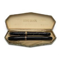 Conway Stewart No. 58 Fountain pen in "Cracked Ice" pattern with 14ct gold nib together with a Co...