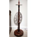 Vintage wooden snooker cue stand with burr wood effect finish. Can hold 10 cues. 48cm diameter ba...