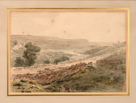 English School, early 20th century - A View of Turton, Lancashire. Pencil and watercolour on thin...