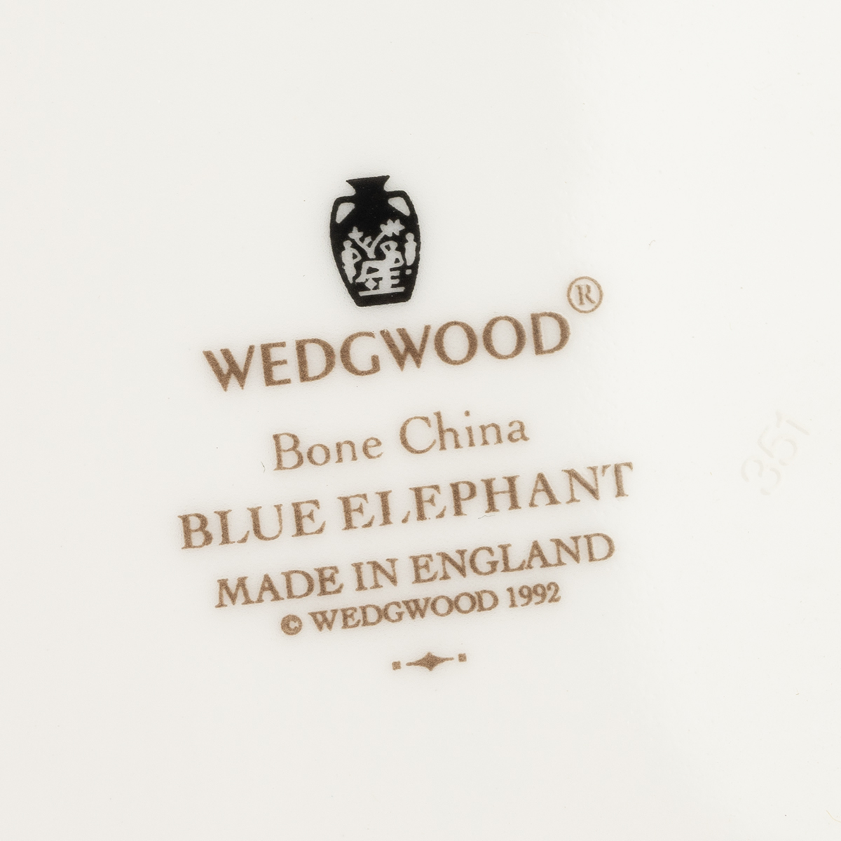 Wedgwood Blue Elephant bone china collection to include: 2 x votive candle holders; incense burne... - Image 4 of 5