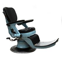 A 1950s to early 1960s Sterling Sapphire Barber Chair type DC. With pneumatic rise and fall mecha...