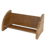 Oak book trough acquired by the seller from the Robert "Mouseman" Thompson studios circa 2010, wi...