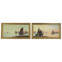 Jacques Bage (born 1942) - A Pair of Mediterranean Harbour Scenes with Sail Boats, oil on board, ...