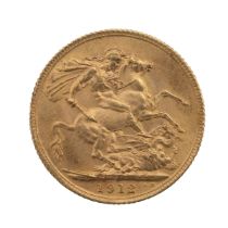 A 1912 full sovereign. (J)